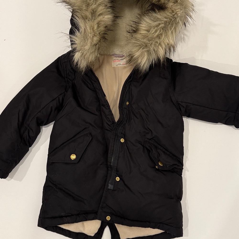 Crewcuts Fur-Trimmed Hooded Jacket